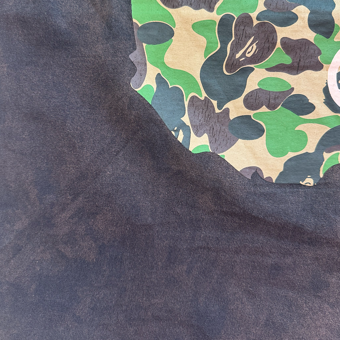 BAPE Big Head Camo Black Tee (M)