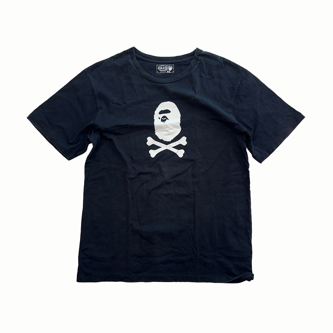 BAPE Pirate Bone College Black Tee (XL)