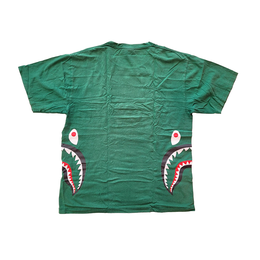 BAPE Shark Side Print Green Tee (XL)