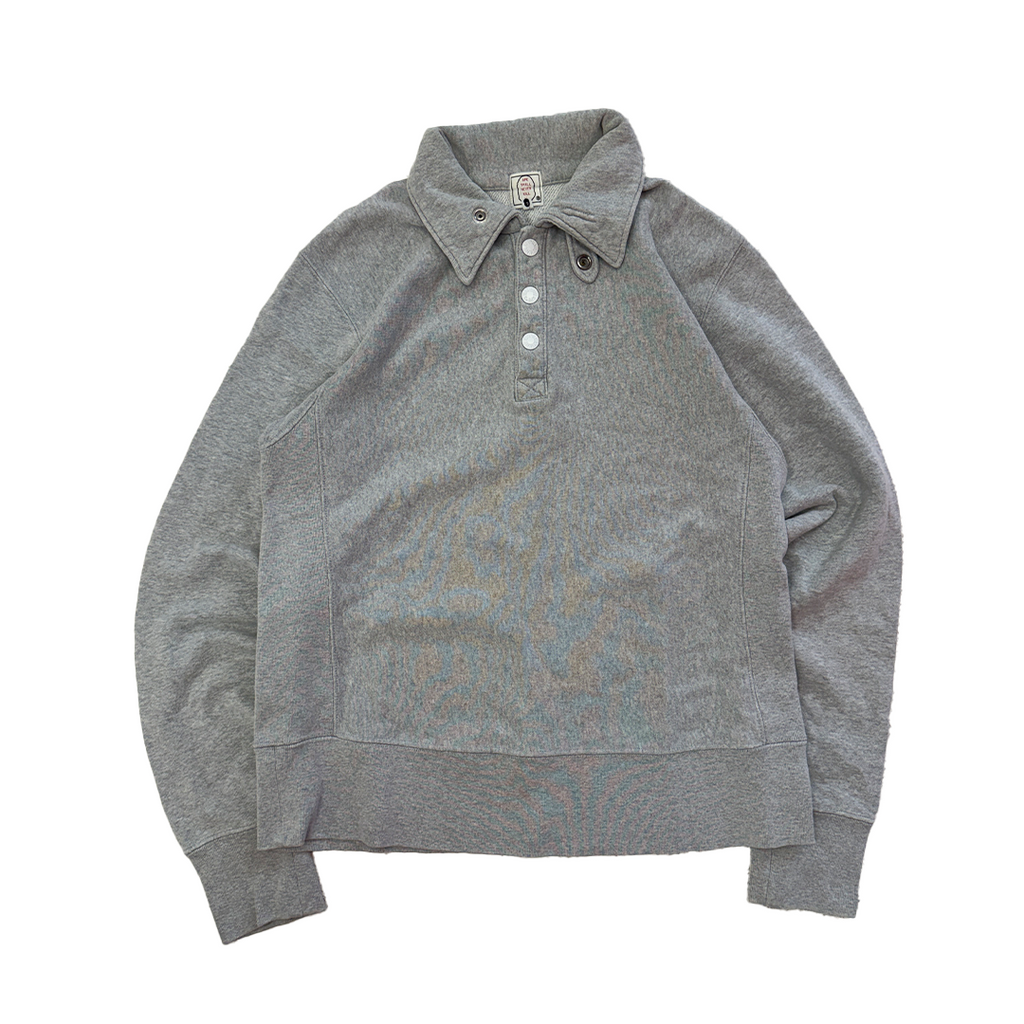 BAPE Grey 1/4 Zip Button Up Sweater (S)