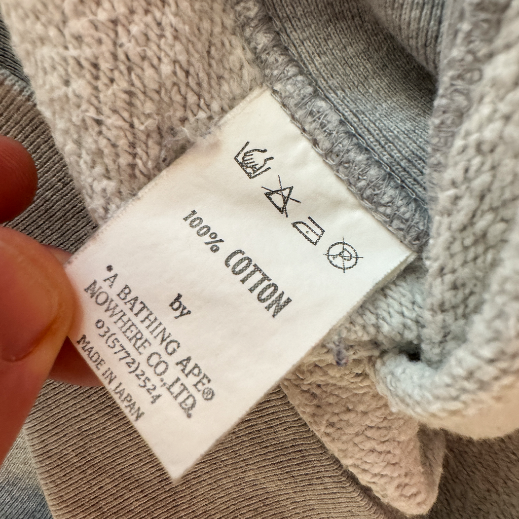 BAPE Grey 1/4 Zip Button Up Sweater (S)