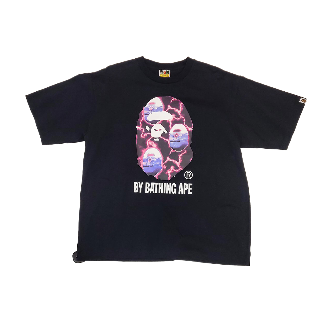 BAPE Big Head Lightning Black Tee (L)