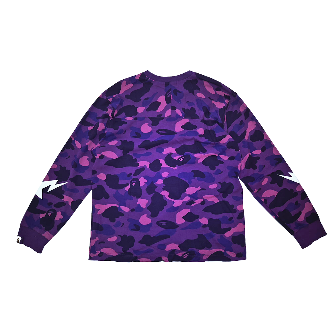 BAPE Purple Camo Long Sleeve Relaxed Fit (M)