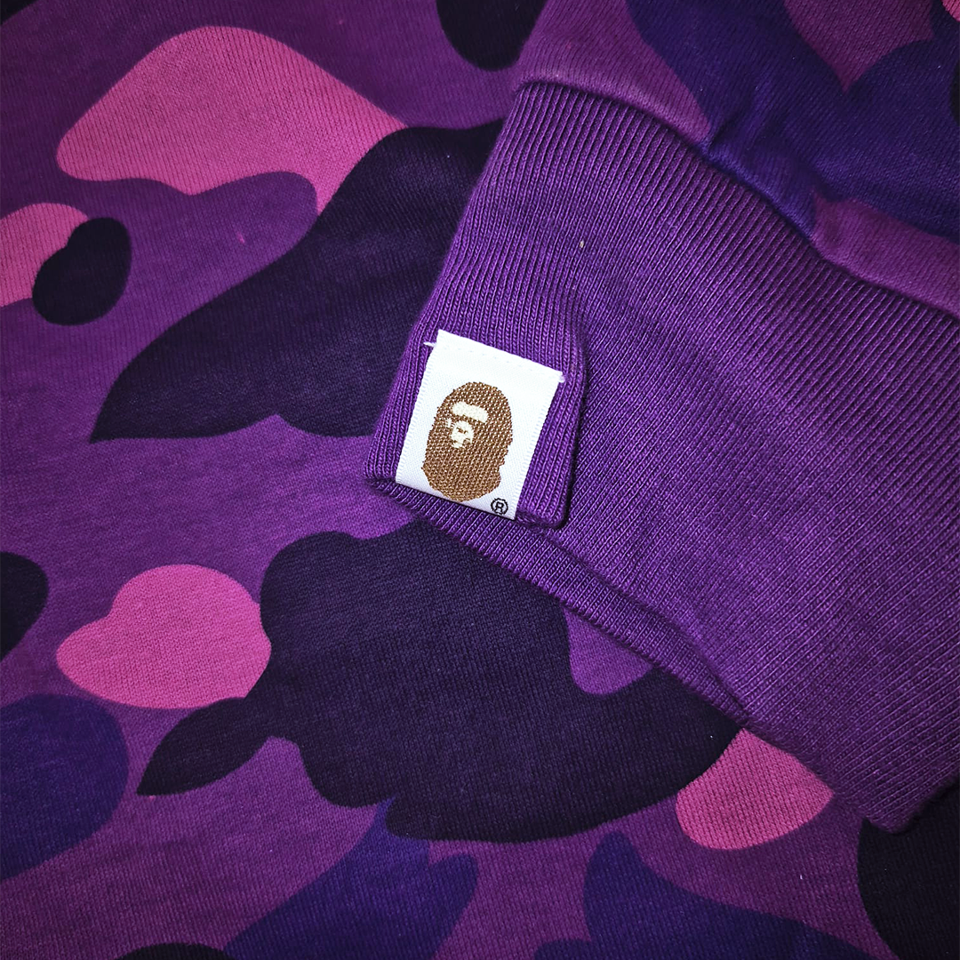 BAPE Purple Camo Long Sleeve Relaxed Fit (M)