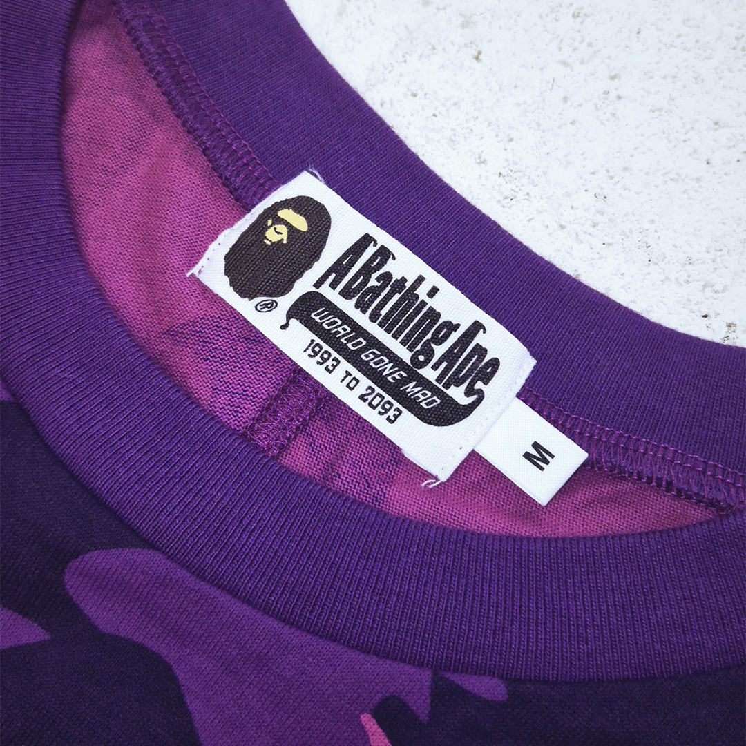 BAPE Purple Camo Long Sleeve Relaxed Fit (M)