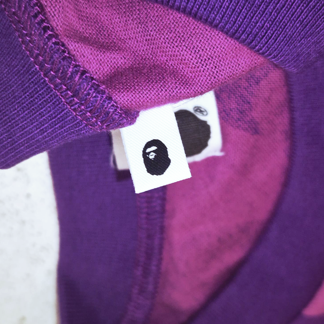BAPE Purple Camo Long Sleeve Relaxed Fit (M)