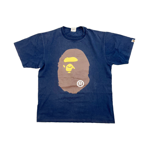 Bape Big Head Navy Tee (XL)