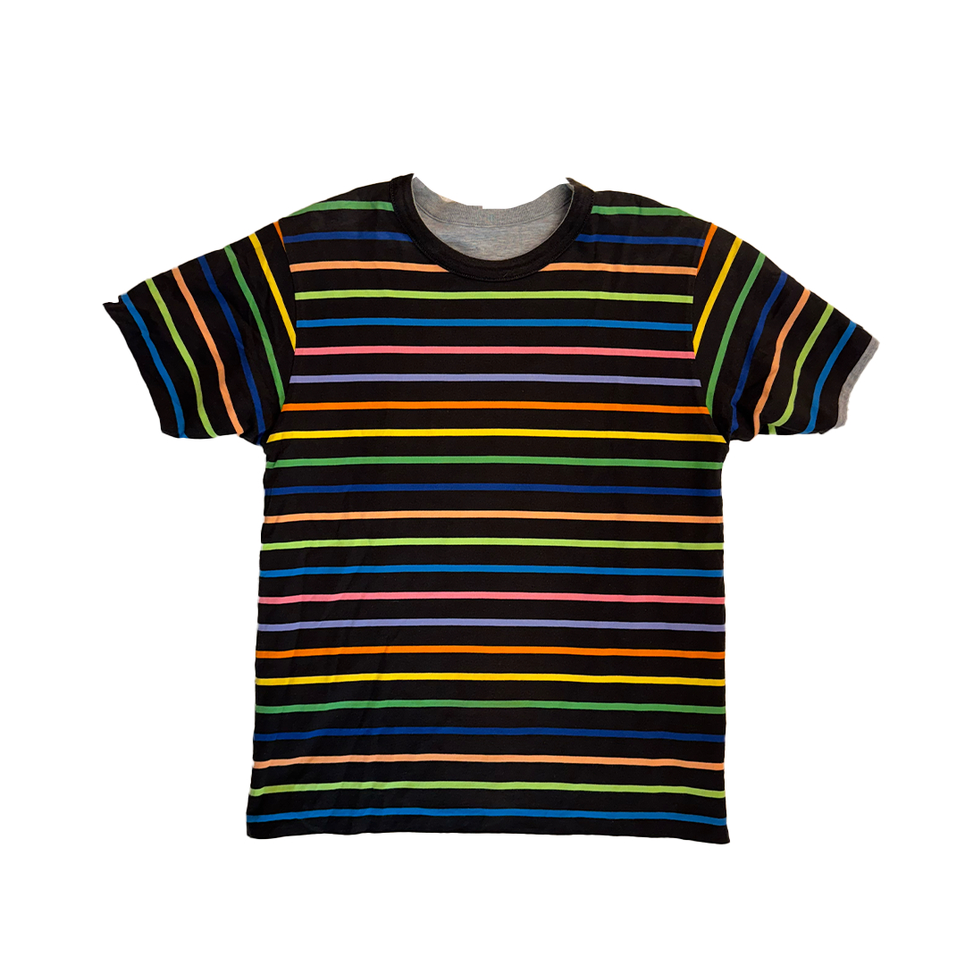 BAPE Baby Milo Reversible Grey / Stripe Tee (M)