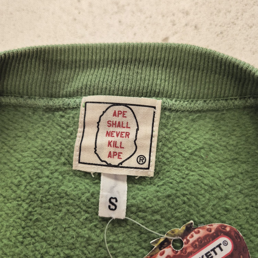 BAPE Baby Milo Vintage Green OG Milo Face Sweater (S)