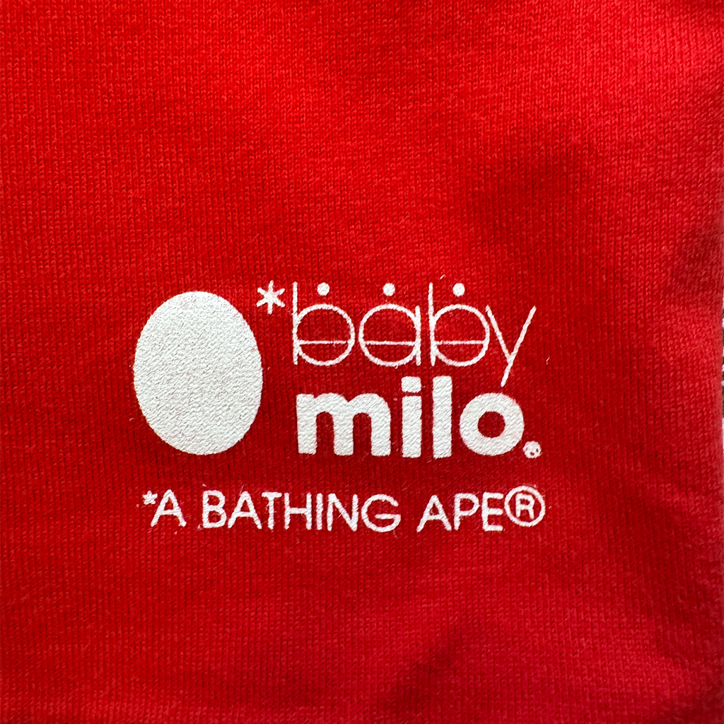 BAPE Vintage Baby Milo Big Head Red Double Layered Tee (L)