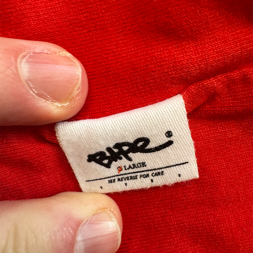 BAPE Vintage Baby Milo Big Head Red Double Layered Tee (L)