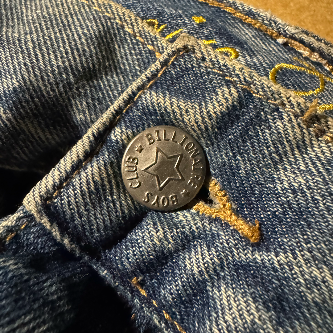 BBC Embroidery Helmet Denim Pants (38)