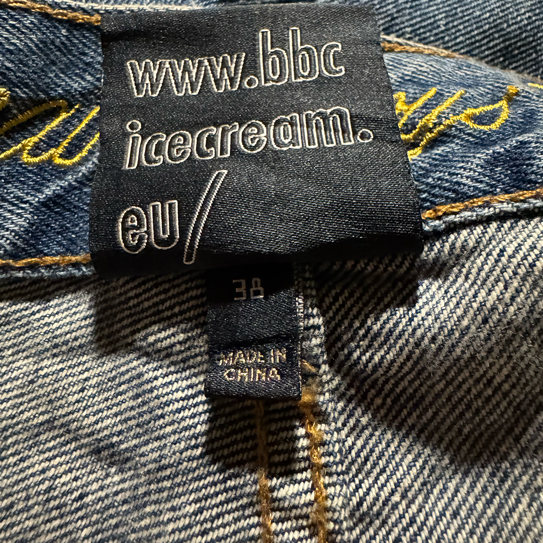 BBC Embroidery Helmet Denim Pants (38)