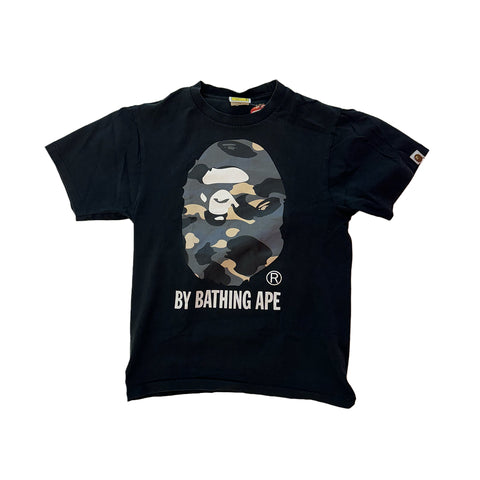 Bape Big Head Camo Black Tee (S)