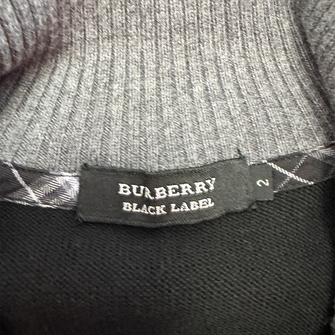 Burberry Black Label Zip Up Black Sweater (2)