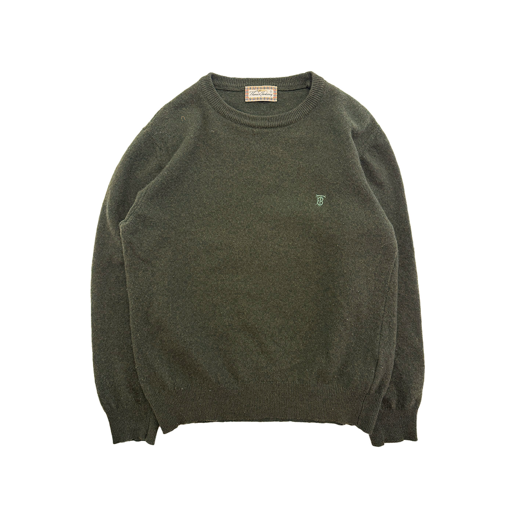 Thomas Burberry Vintage Olive Knit (S)