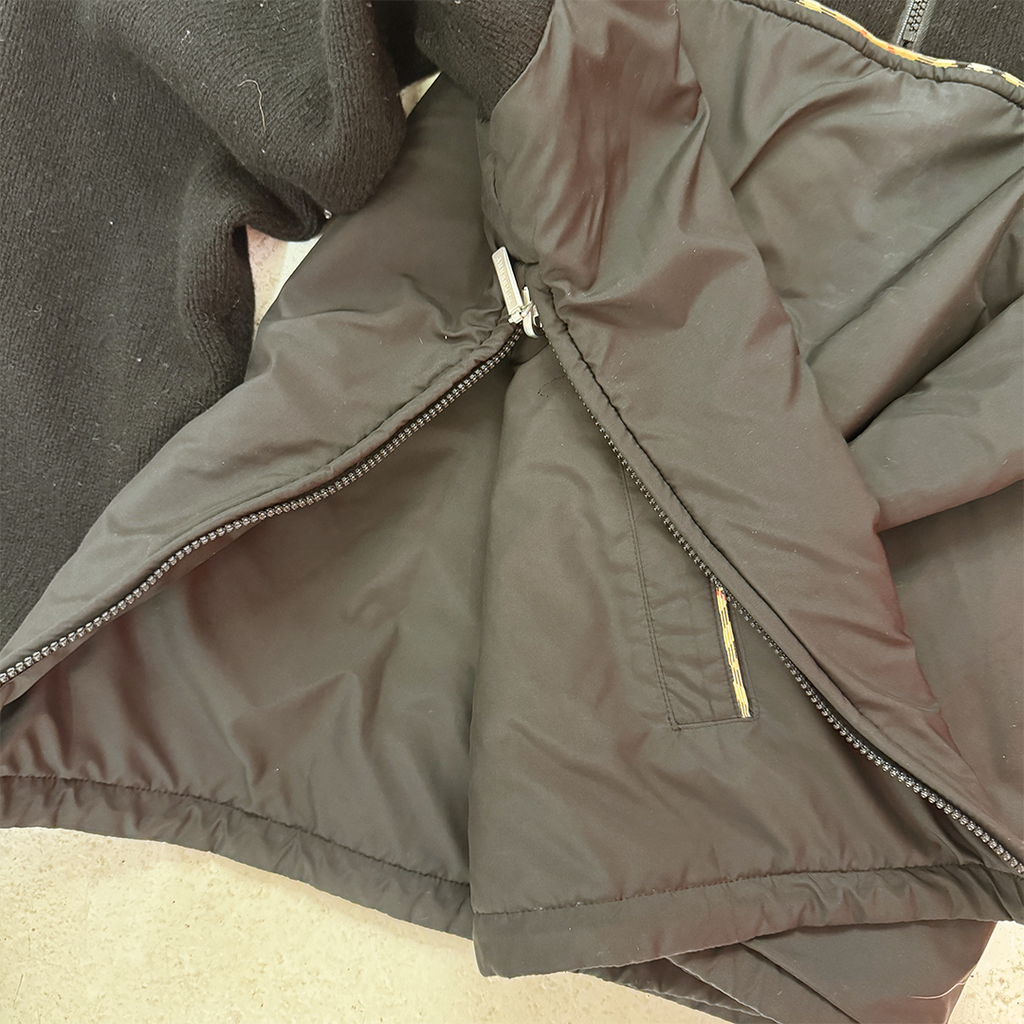Burberry Reversible Black Half-Zip Fleece (L)