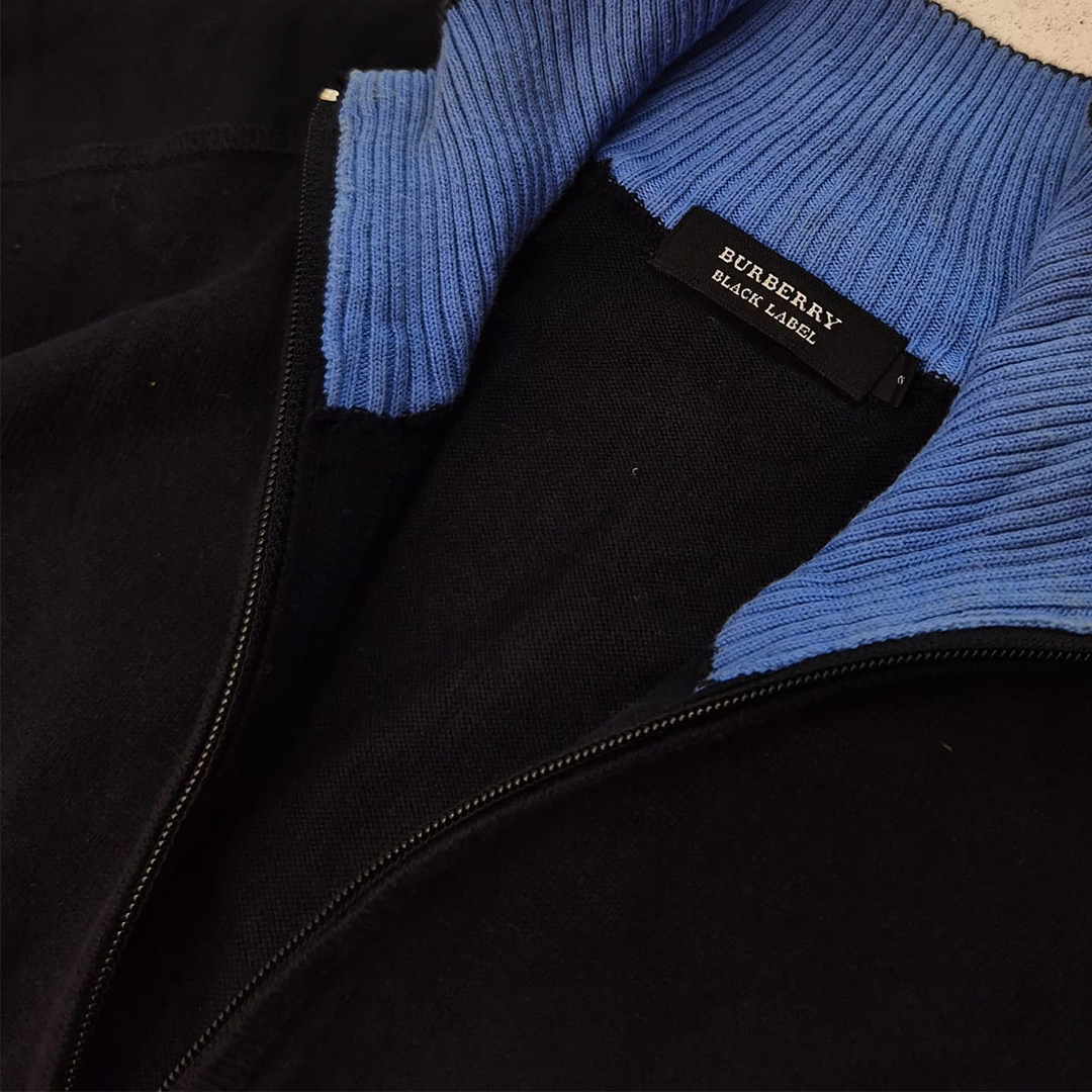 Burberry Black Label 1/4 Zip Knit Sweater (M)