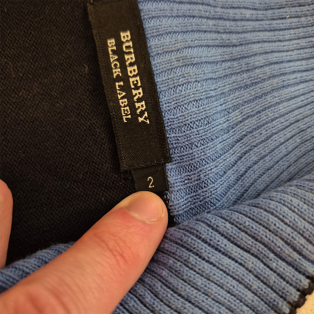 Burberry Black Label 1/4 Zip Knit Sweater (M)