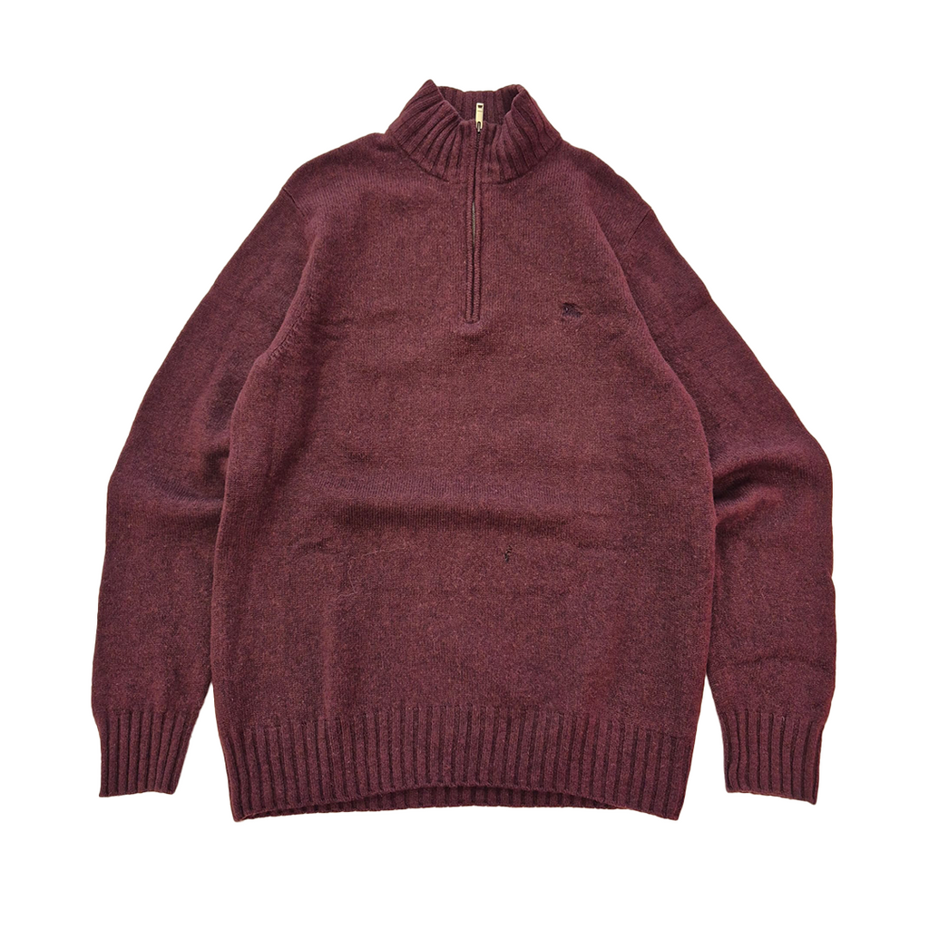 Burberry Cashmere Zip Red Sweater (M)