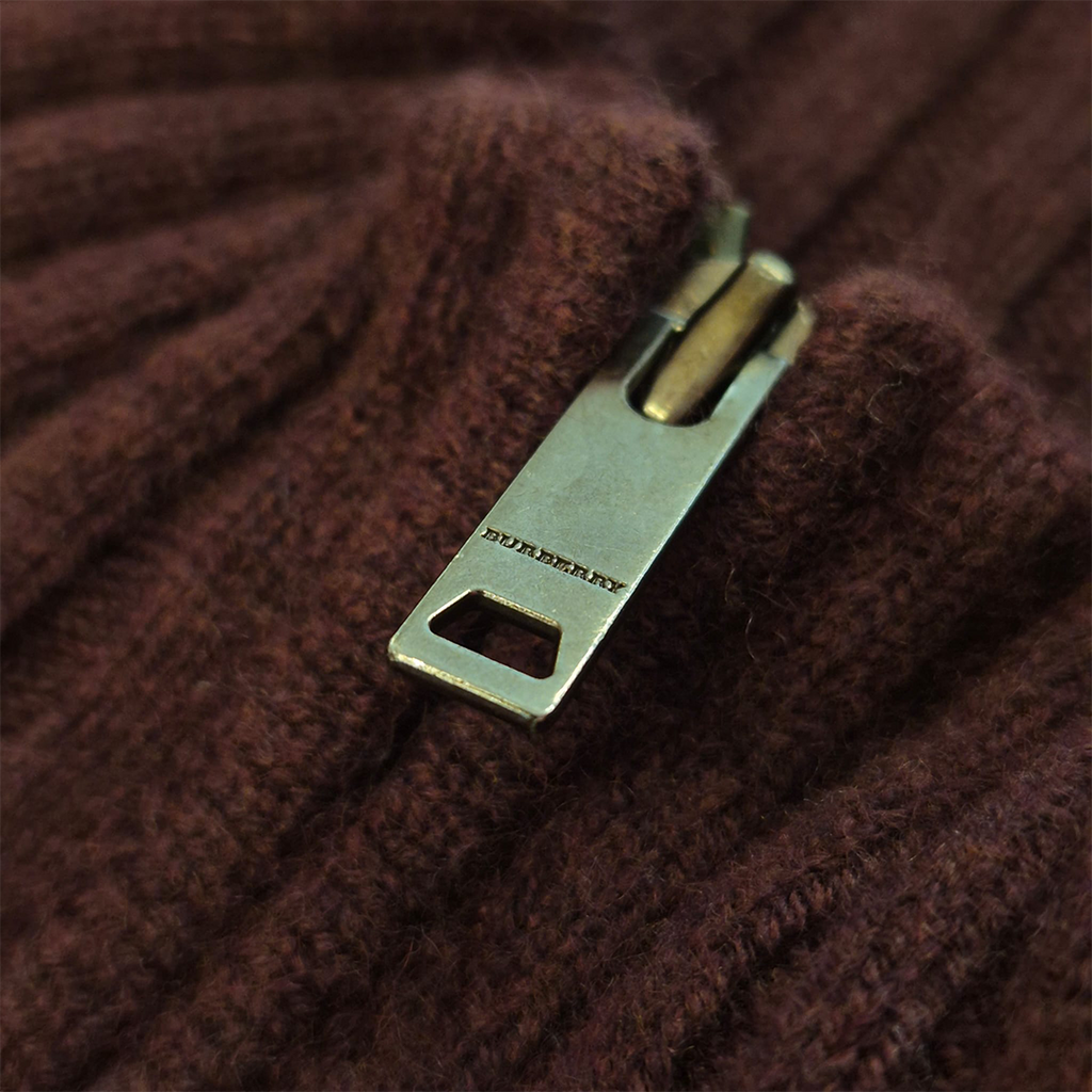 Burberry Cashmere Zip Red Sweater (M)