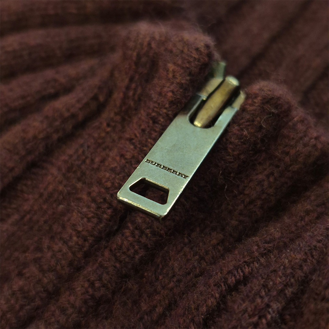 Burberry Cashmere Zip Red Sweater (M)