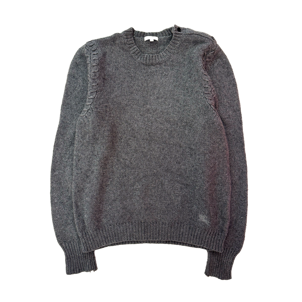 Burberry Wool and Cashmere Grey Knit Sweater (XXL)