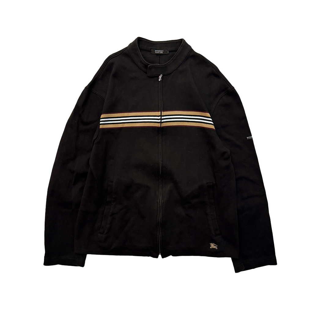 Burberry Black Label Nova Stripe Full Zip Sweater (L)