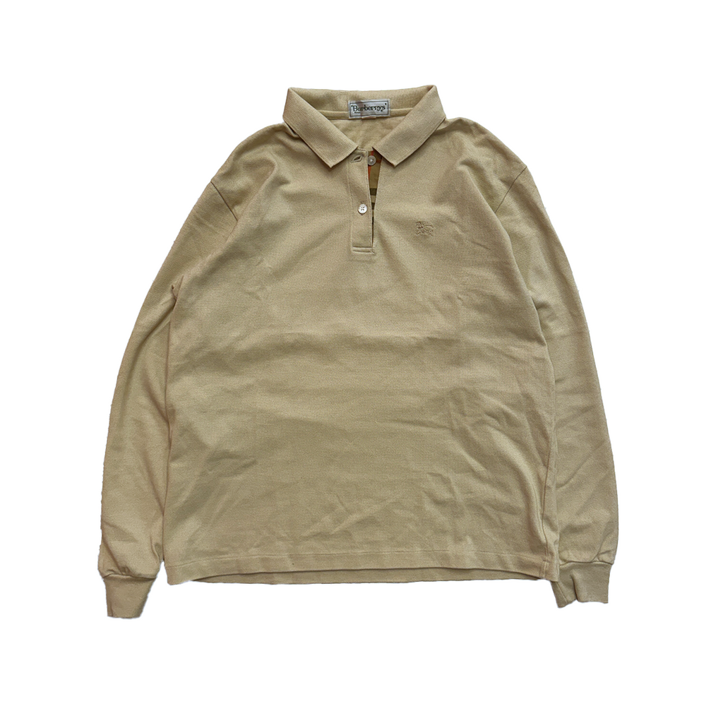 Burberry REGD 90s Beige L/S Polo (L)