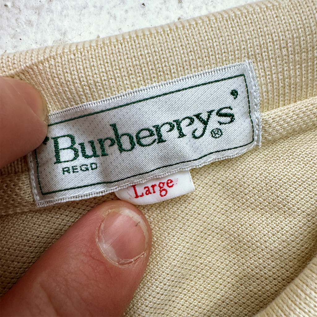 Burberry REGD 90s Beige L/S Polo (L)