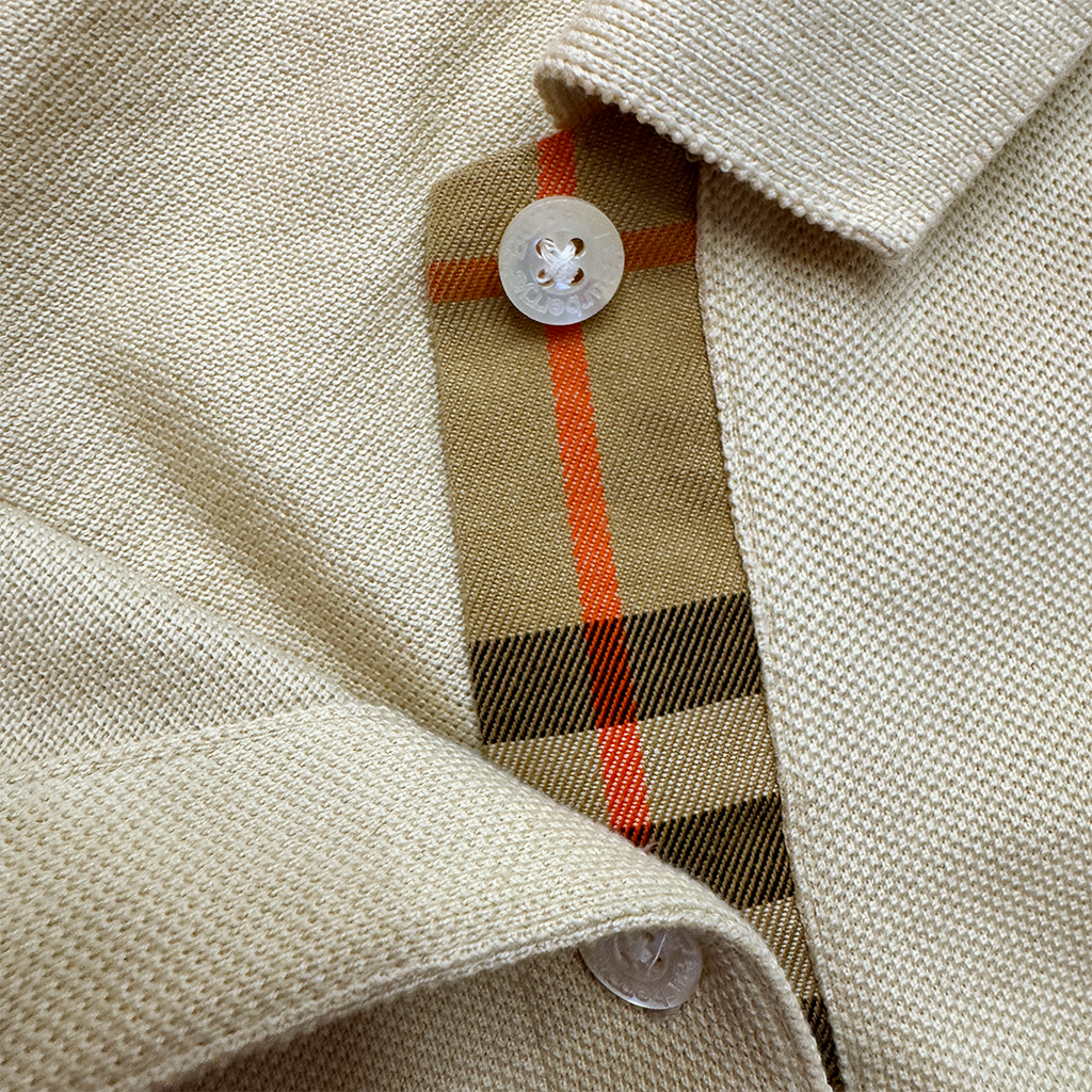 Burberry REGD 90s Beige L/S Polo (L)
