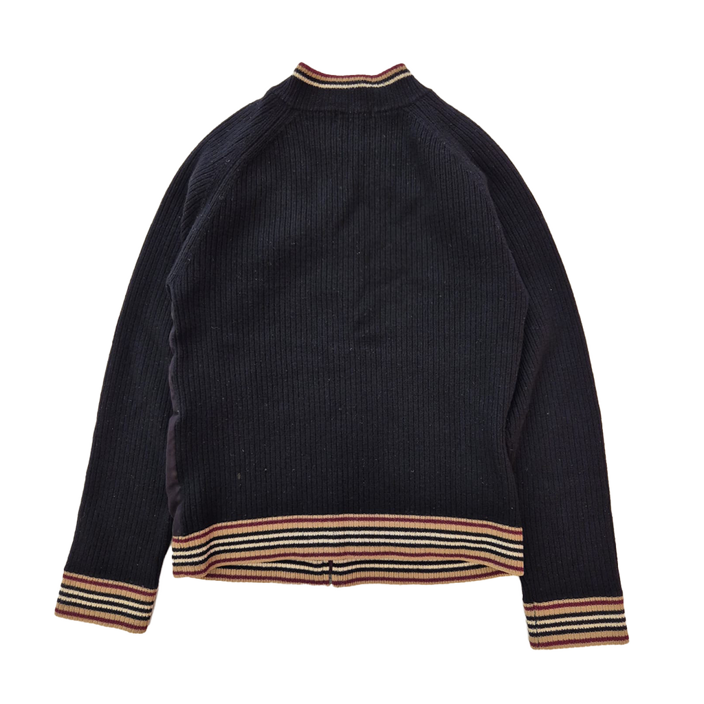 Burberry Black Label Driver Knit Zip-Up Sweater (S)
