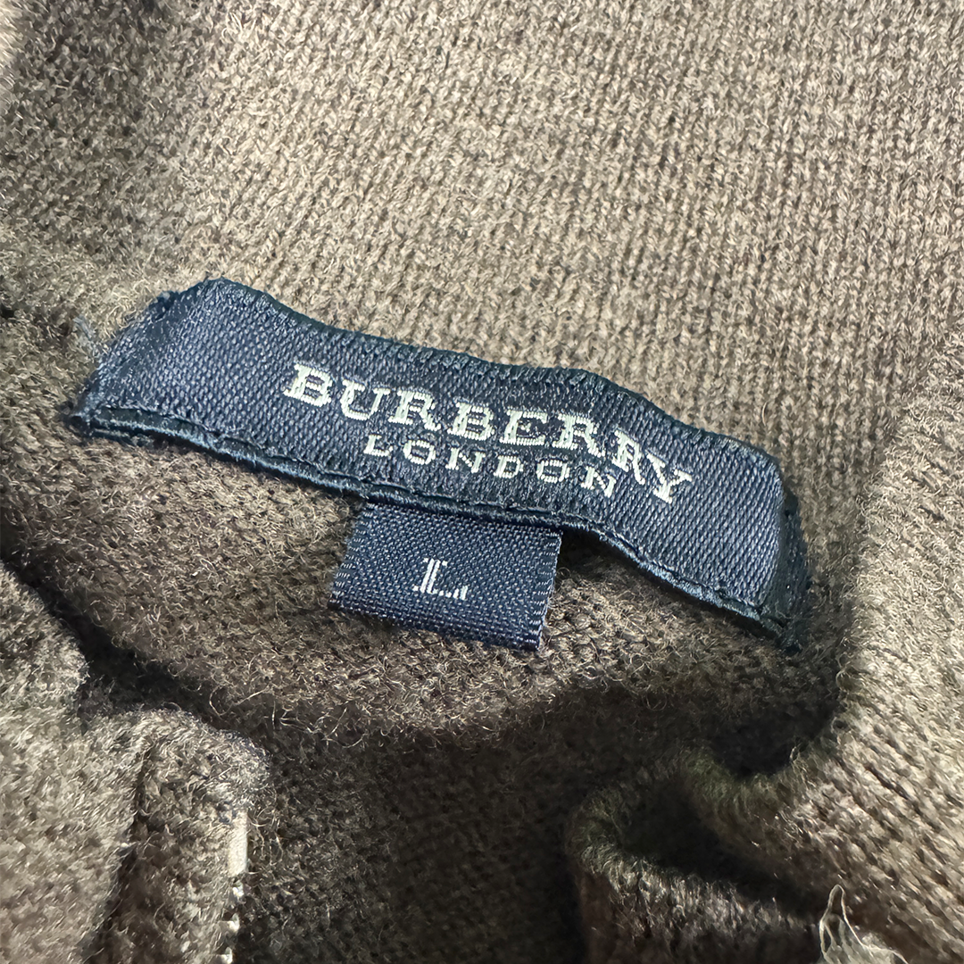 Burberry London Tartan Check Zip Up Sweater (L)