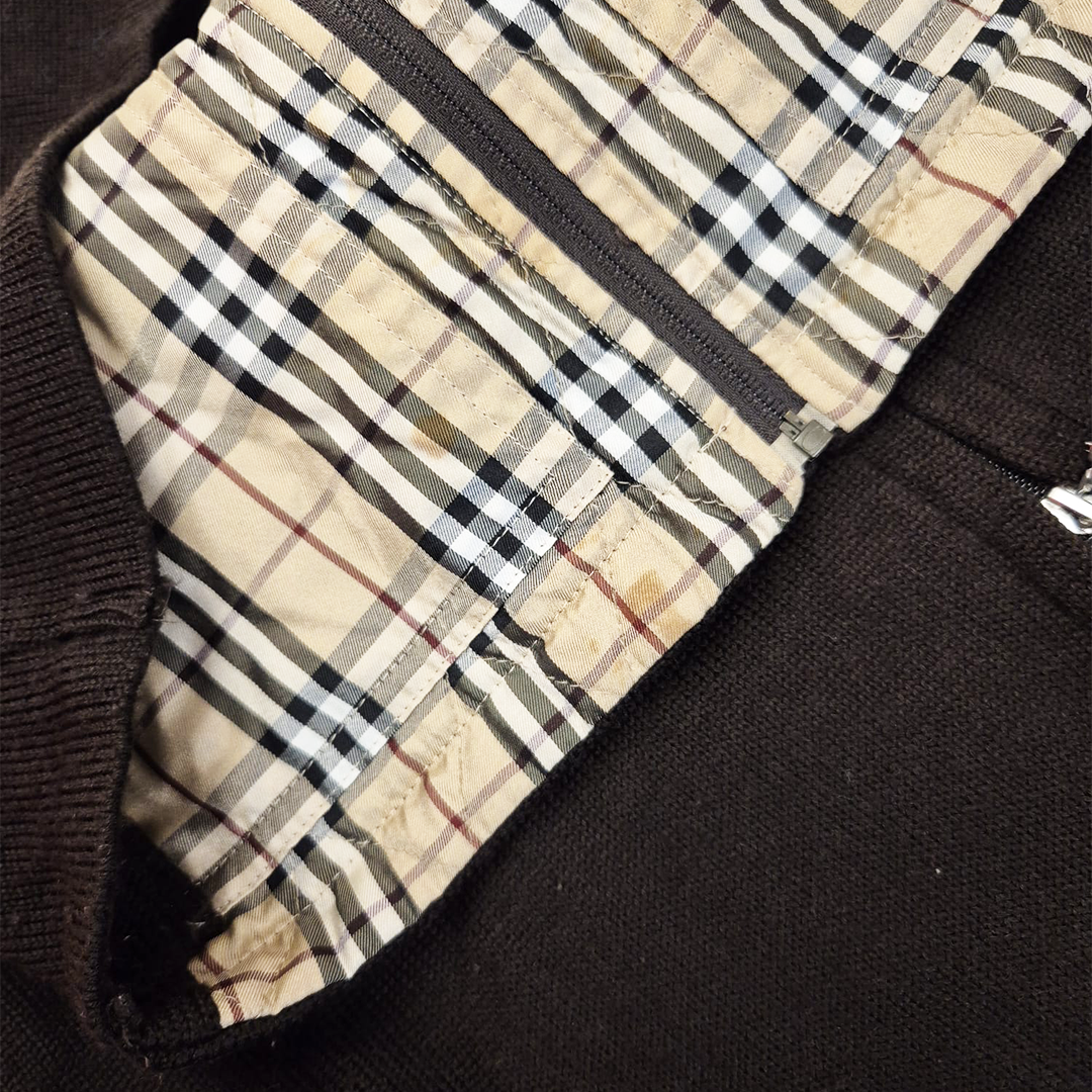 Burberry Black Label Japan Exlcusive Dark Brown Zip Turtleneck Sweater (3)