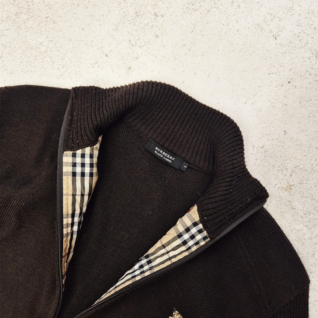 Burberry Black Label Japan Exlcusive Dark Brown Zip Turtleneck Sweater (3)