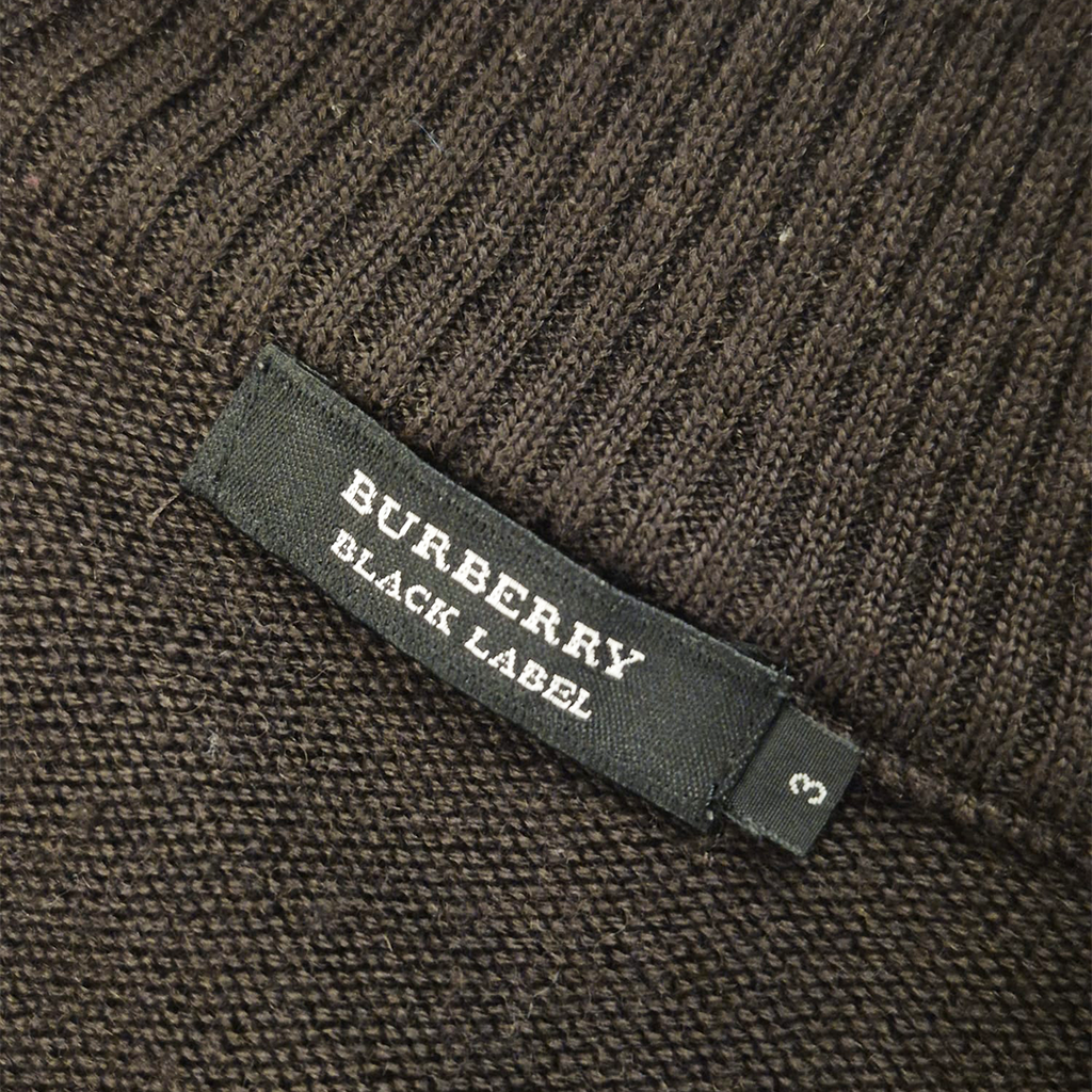 Burberry Black Label Japan Exlcusive Dark Brown Zip Turtleneck Sweater (3)