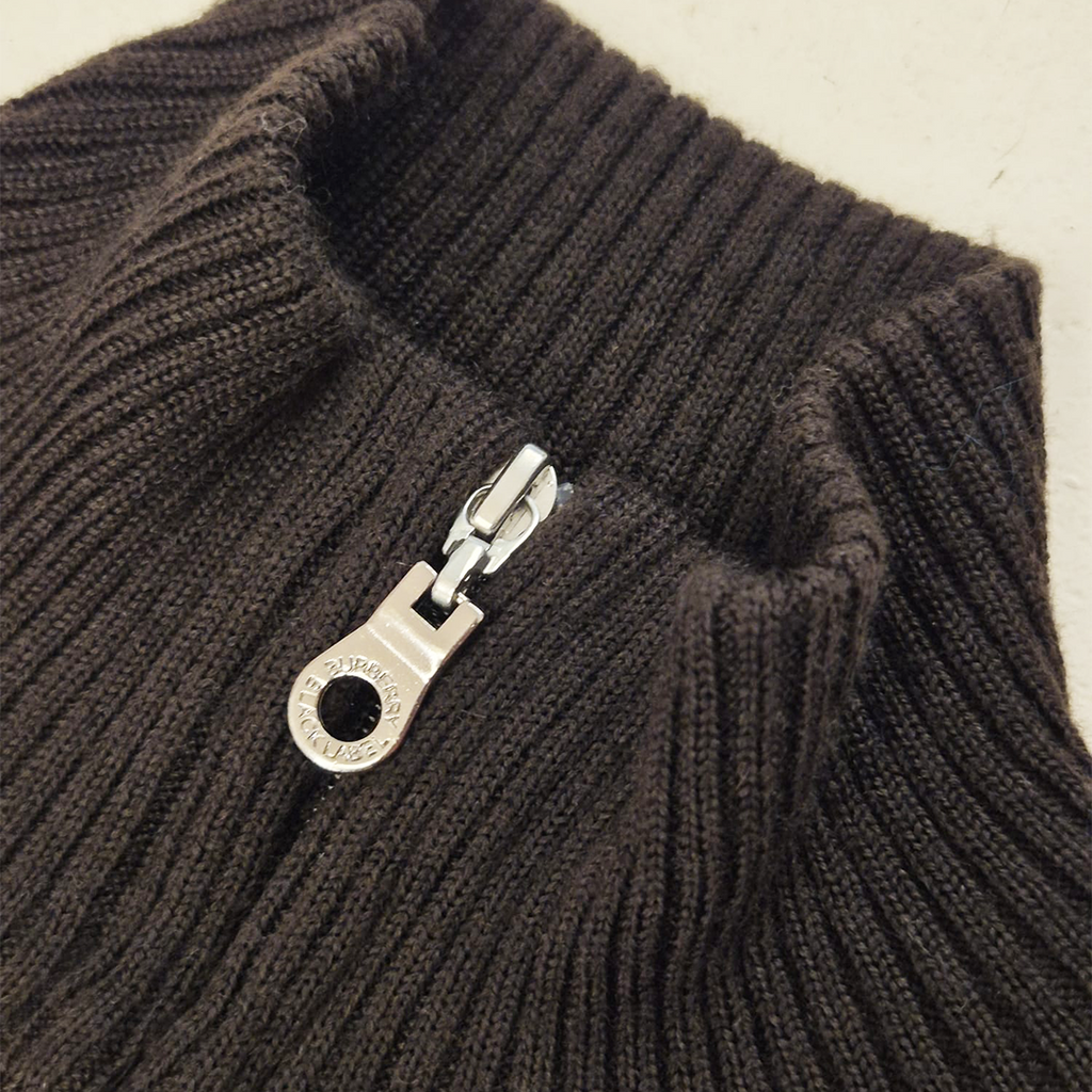 Burberry Black Label Japan Exlcusive Dark Brown Zip Turtleneck Sweater (3)
