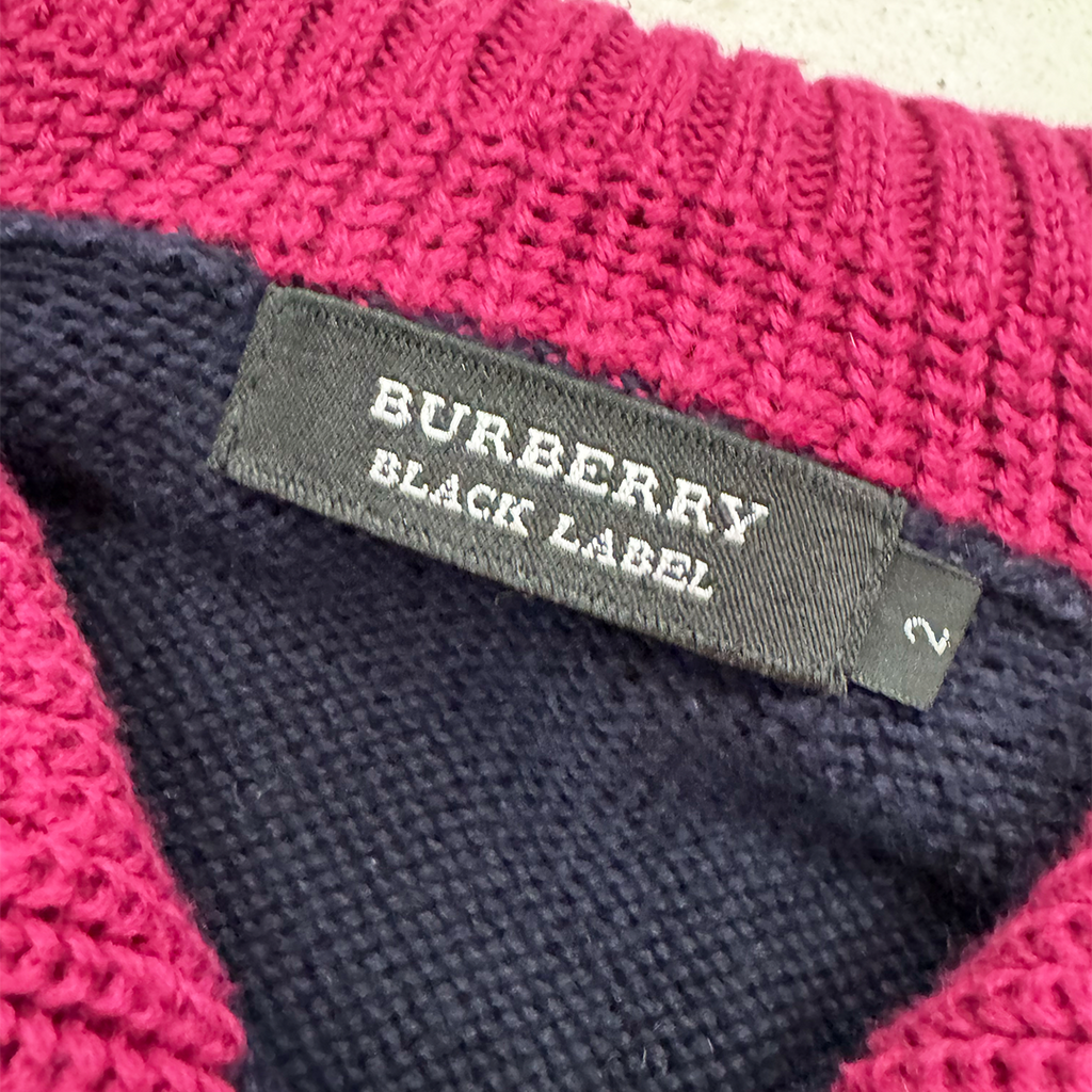 Burberry Black Label 2-Way Collar Henley Knit (2)