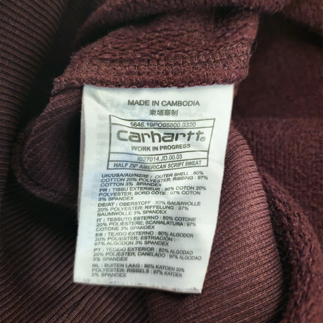 Carhartt Red 1/4 Zip Sweater (M)