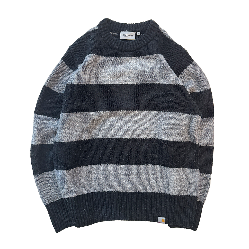 Carhartt Grey and Black Alvin Sweater (S)