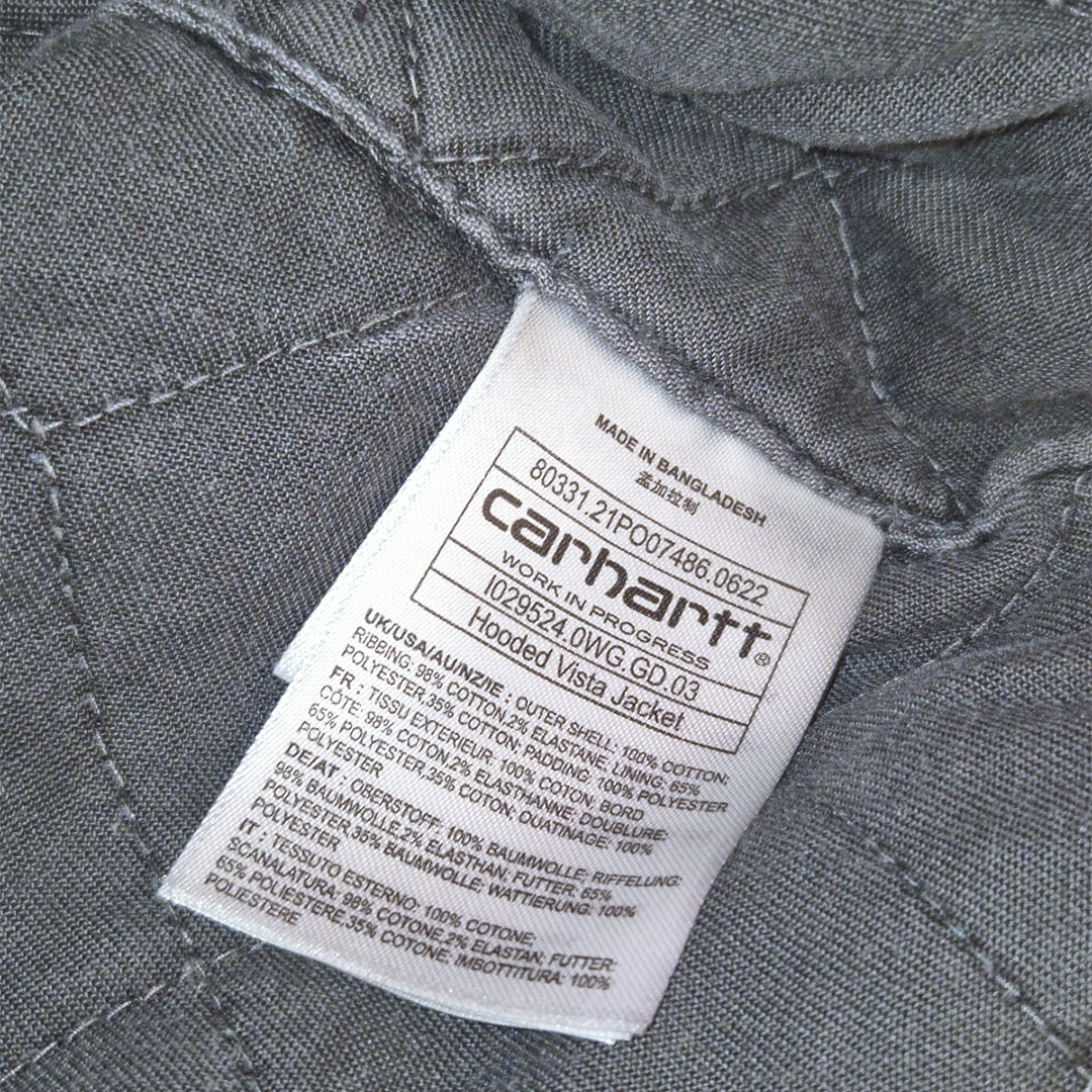Carhartt Hooded Vista Jacket Washed Black (S)