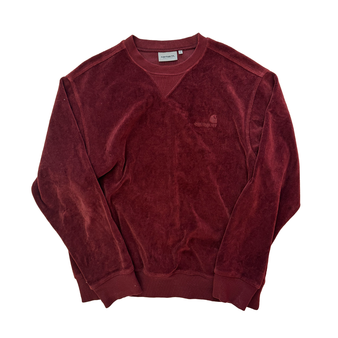 Carhartt American Script Red Velour Sweater (L)