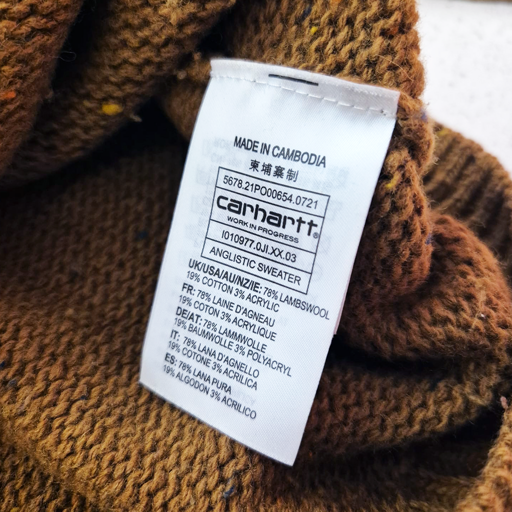 Carhartt Brown Knitted Anglistic Sweater (S)