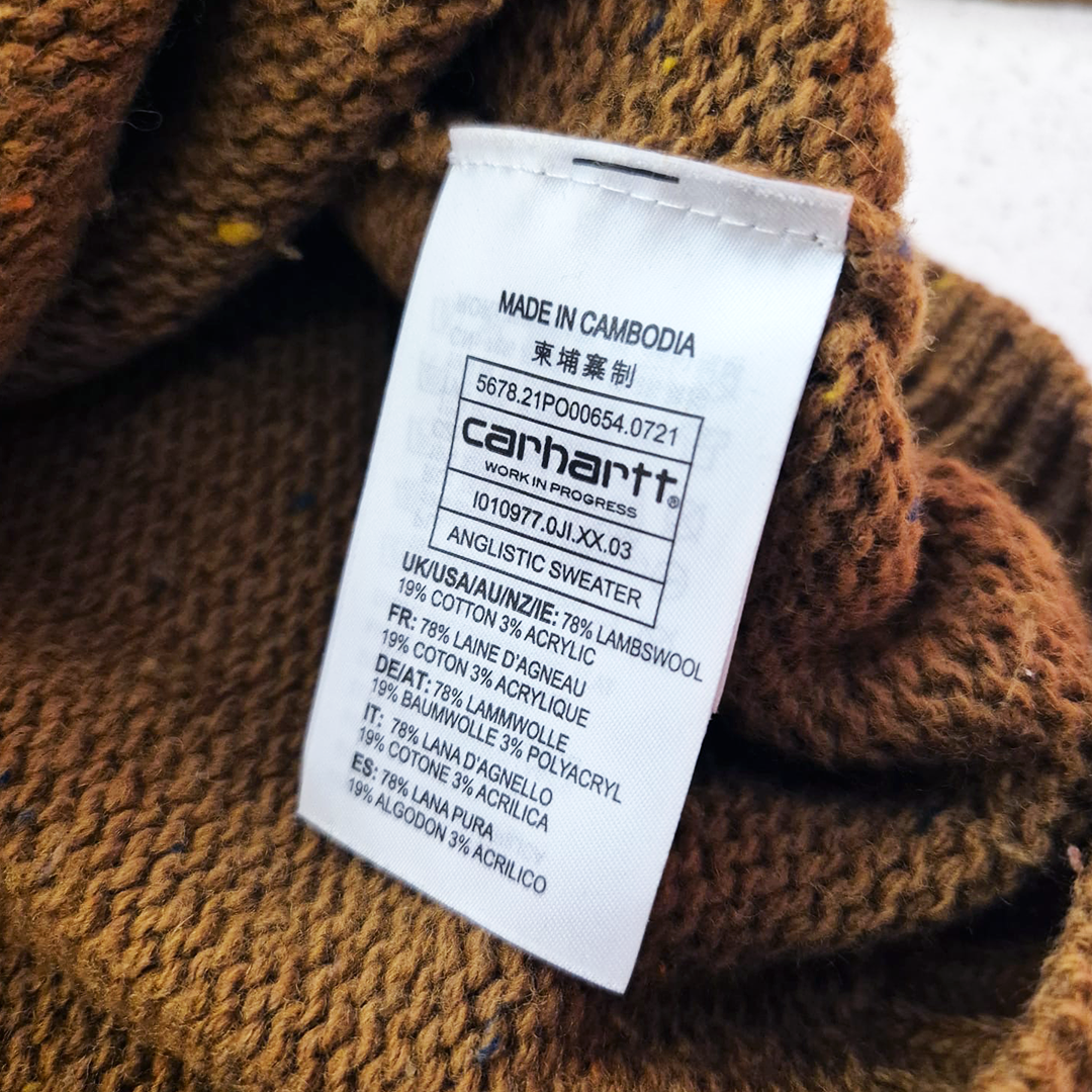 Carhartt Brown Knitted Anglistic Sweater (S)