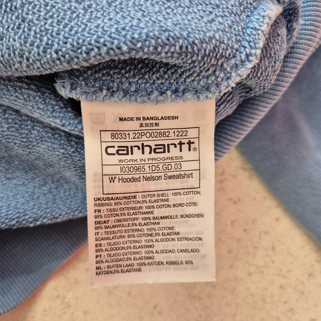 Carhartt Blue W Hooded Nelson Sweatshirt Hoodie (S)