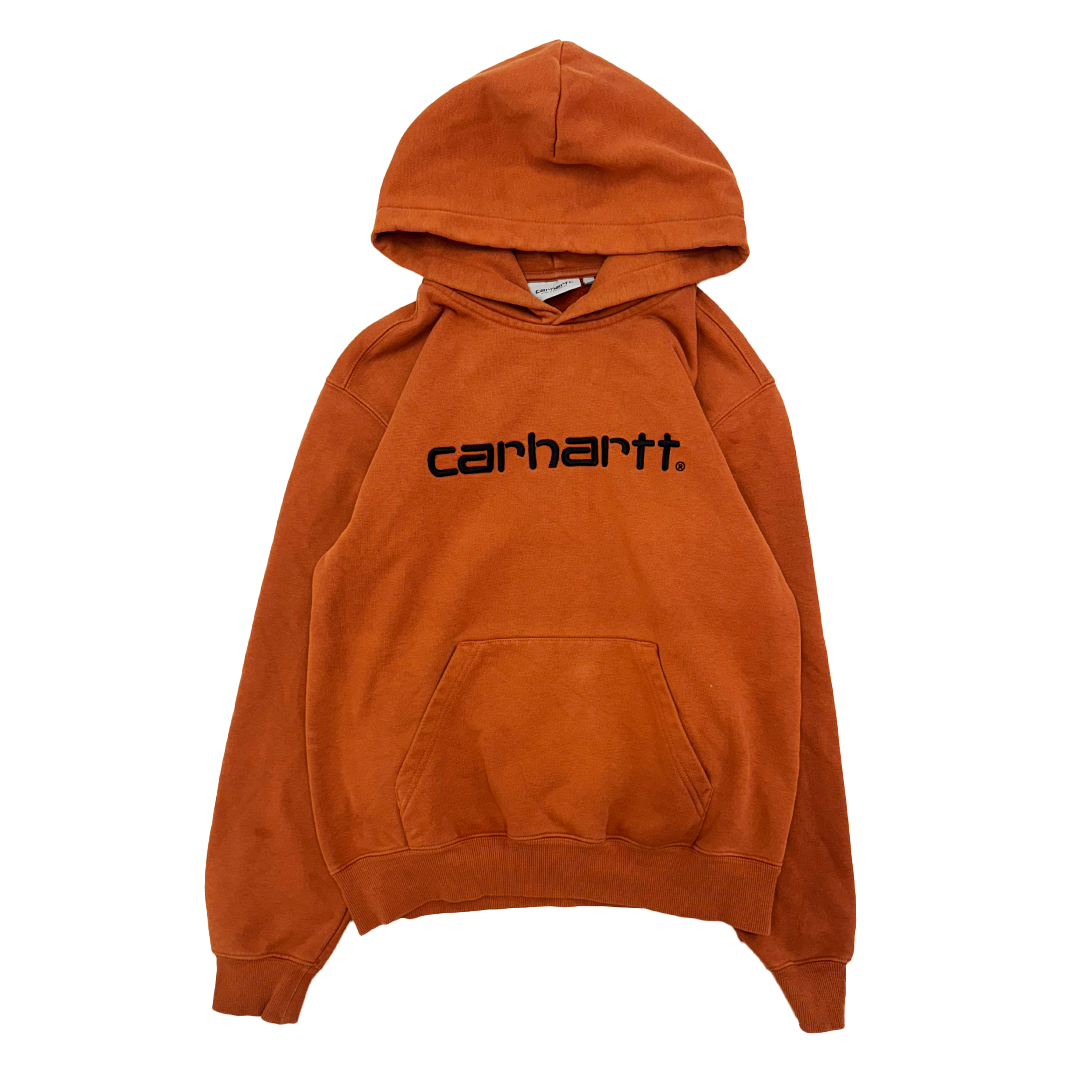 Carhartt American Script Orange Hoodie (XS)
