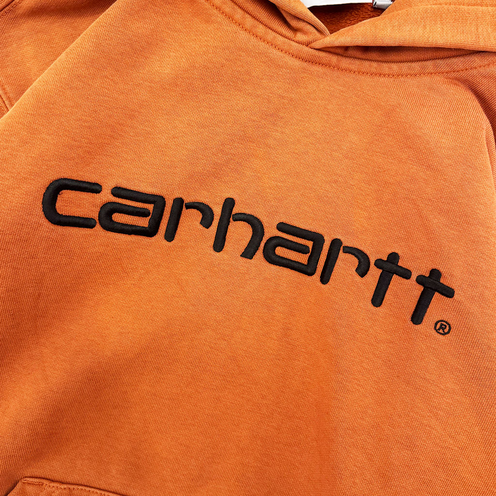 Carhartt American Script Orange Hoodie (XS)