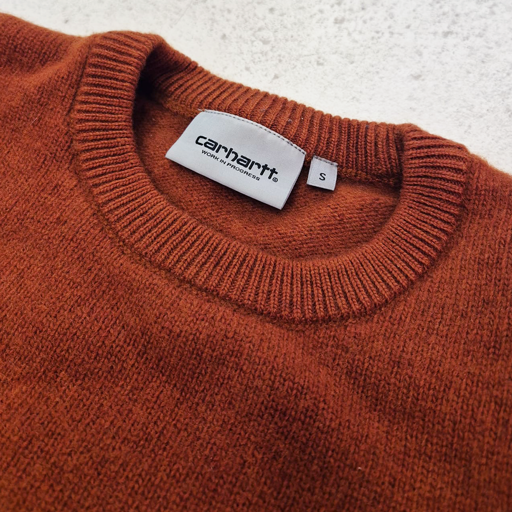 Carhartt Orange Knitted Allen Sweater (S)