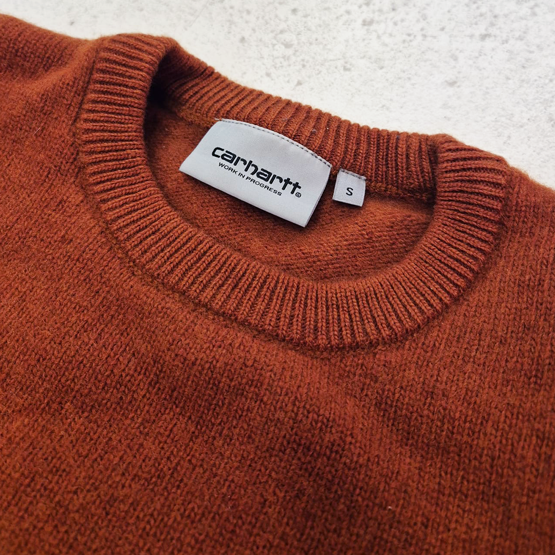 Carhartt Orange Knitted Allen Sweater (S)