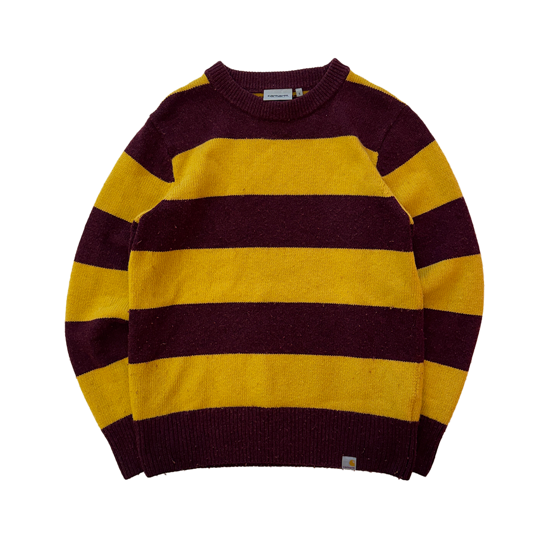 Carhartt Red and Yellow Alvin Sweater (S)